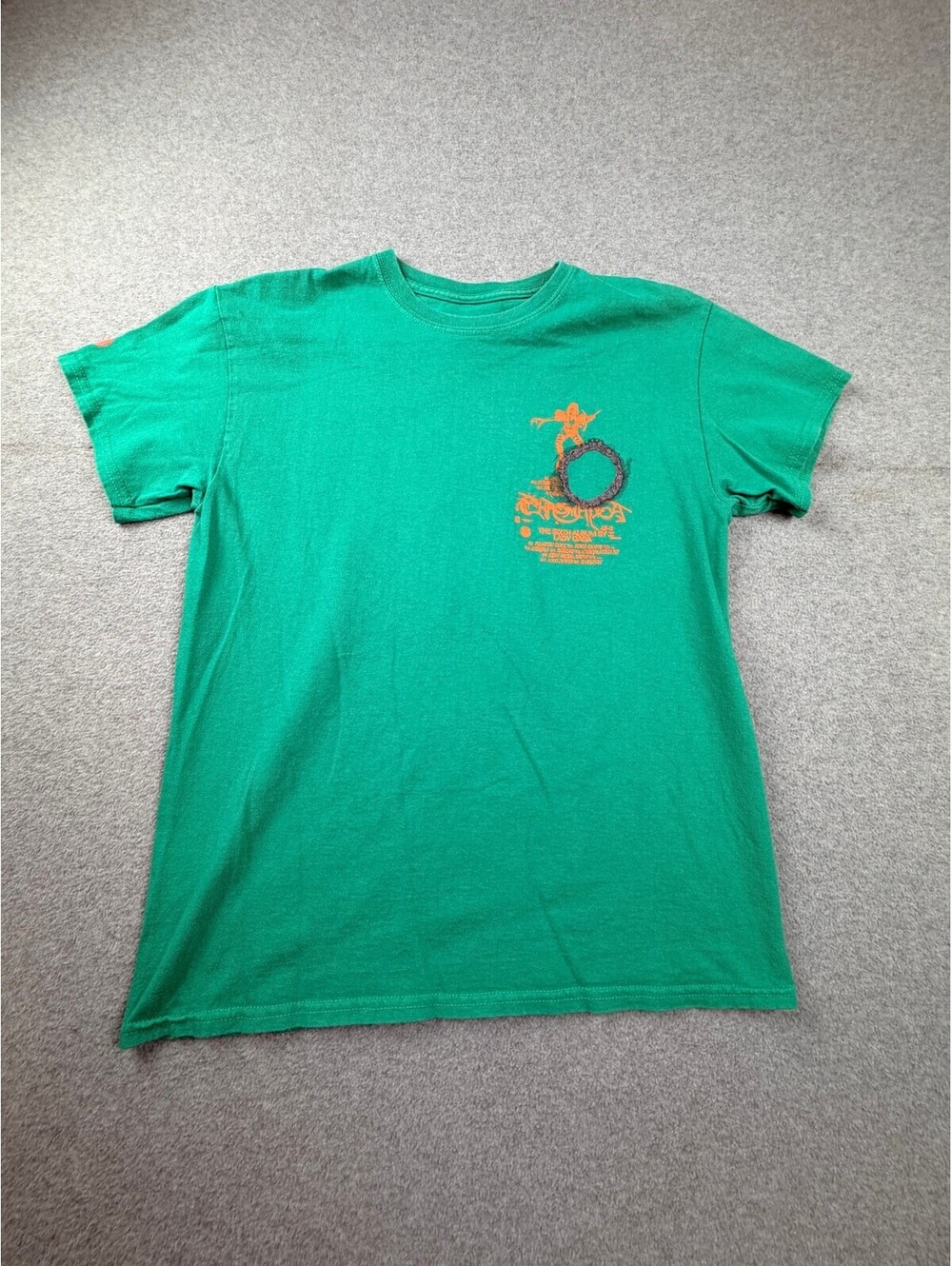 Lady Gaga Chromatica Album T Shirt Mens Size M Green Distressed Concert Tour Tee